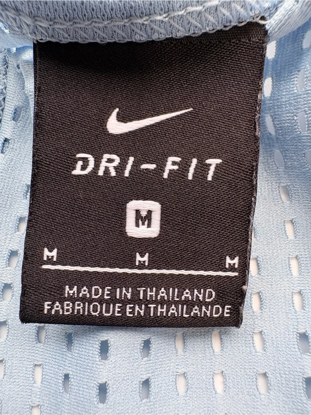 Nike Dri-FIT Light Blue Open Cut Out Back Training Tank Top Size Medium Gym Yoga